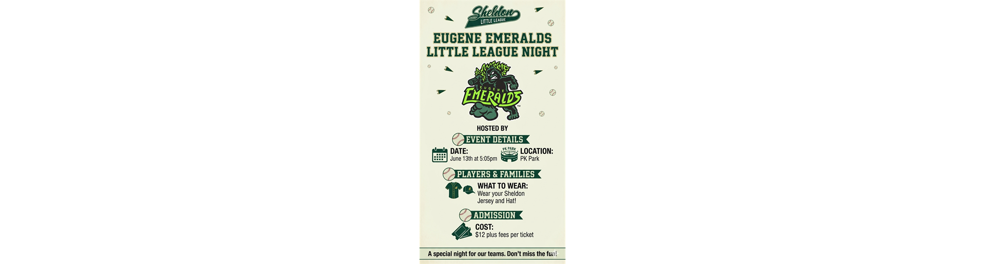Eugene Ems Little League Night